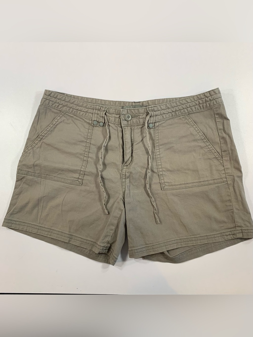 PrAna Breathe Cargo Shorts Womens 8 Khaki Utility Gorpcore Hiking Outdoors